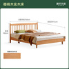 Genji Muyu solid wood bed bedroom simple double bed cherry wood harp bed mid-century style home 1.8 meters large bed