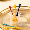 Modern housewife disposable fruit fork, household dessert fork, creative plastic fork, cake fork, fruit picks, poker style, 36 pieces, see picture 2 for specifications.