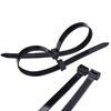 Hasdick Beijing warehouse delivery black self-locking large nylon cable tie 50cm long 7.5mm wide 100 pieces/pack HKZ-90