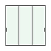 Mooke Perfect System Line Rail Three-Linkage Hanging Rail Sliding Glass Door Hidden Track Sliding Door Bedroom Door Kitchen Door Three-Linkage Hanging Rail (Plain Glass)/