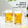 Deguste beer mug glass thickened with handle draft beer mug tea cup large capacity household milk cup juice cup water cup 465ml classic draft beer mug 2 pieces