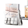 CLITON quick-frozen 304 stainless steel ice cubes whiskey foreign wine beer drink ice wine stone ice particles square 8 pieces