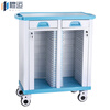 Muyun ABS material medical record cart medical record cabinet portable trolley hospital trolley case data storage cabinet 60 grids + wheels