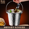 Olodo German stainless steel ice bucket champagne bucket bar ktv ice bucket thickened household ice bucket red wine bucket beer bucket classic 0.8L