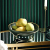 Genasi glass fruit plate living room home coffee table high-end high-value snack plate light luxury style ornaments storage display plate