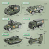 Enbe family children's toy car 3-6 year old boy alloy military tank car model car model birthday New Year gift