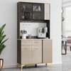 Barodijia modern minimalist sideboard high cabinet integrated wine cabinet restaurant storage cabinet multi-functional kitchen cupboard tea cabinet M-sideboard C62+C52 (upper) (100*40)