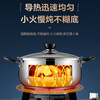 SUPOR soup pot 304 stainless steel thickened household milk pot, porridge pot, noodle pot, cooking pot, gas induction cooker stew pot, thickened version, steam grid + water monster spoon 24cm
