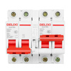 Delixi interlocking conversion circuit breaker dual power supply two-way manual switching controller air switch 220V switch air 63A 2P