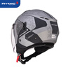 RYMIC motorcycle helmet 3C certified motorcycle riding helmet summer men's and women's double lens four-season half helmet 852 silver gray M