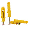 Hasdick Beijing warehouse delivery small yellow croaker plastic expansion tube expansion screw rubber plug bolt expansion plug self-tapping screw set 10*80mm 50 sets