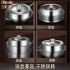 Orado stainless steel pot lid, universal wok lid, transparent visual steamer lid, explosion-proof household cooking pot lid, large thickening, suitable for pot mouth inner diameter 28.1-28.9cm, can be instantly visualized