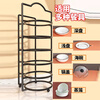 All racks, trays, leftovers, plates, storage racks, side dish preparation, storage racks, dish racks, hot pot kitchen shelves, multi-functional multi-layer white six-layer