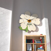Jiali Youbao Living Room Clock Wall Clock Internet Celebrity Wall Decoration Clock Perpetual Calendar Modern Fashion Quartz Clock Creative Clock Happy Flower Medium 30*30 cm 1