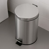 Ou Runzhe Trash Can 7L Brushed Stainless Steel Sanding Slow Down Cover Flip Foot Pedal Quiet Office Living Room Bedroom Round Commercial Garbage Basket Pedal Round Trash Can