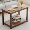 Zhuobo coffee table living room side table tea table tea cabinet storage rack bedside table bedside table CJ11 walnut color 60*40cm