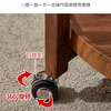 Jingyan removable solid wood leg tea table balcony coffee table small apartment sofa side table bedside table 2025 new small table walnut color legs + walnut color surface 43*43*65