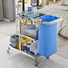 Renjuyi customized steel cleaning cart hotel room trolley linen cart property cleaning cleaning cart tool cart cart C type cleaning cart + storage box + notice board
