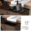 Qifeng movable tea table small tea table kettle integrated household tea cabinet tea cart balcony solid wood tea table tea table 66 double door double drawer small tea cabinet + with cover