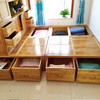 Luban Yimu Tatami Bed Elm All Solid Wood Tatami Customized Box Bed Wardrobe Box Bed Customized Bedroom Furniture High Box Bed/Per Square
