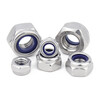 Jinchao 316 anti-loosening self-locking nut 304 stainless steel nylon anti-slip locking hexagonal screw M34M5M6M8M10 M4 (50 pieces) 304