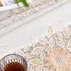MEIWA tablecloth waterproof, oil-proof, anti-scalding lace rectangular tablecloth coffee table cloth tablecloth table mat 130*180cm orange