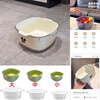 Yunmian double layer new dopamine drain basket cute household fruit and vegetable cleaning basket two-in-one thickened vegetable washing basket quality upgrade marshmallow-white with cute stickers-double layer 1 piece set extra large instant discount 12