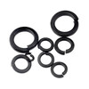 Guwanji 8.8 grade iron black thickened open elastic washer widened spring washer flat washer elastic washer flat washer national standard M16 50 pieces 8.8 grade black