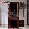Xiangyunge mahogany furniture Indonesian black rosewood scientific name broad-leaf rosewood flower and bird carving wine cabinet Chinese multi-functional solid wood triangle cabinet storage cabinet
