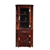 Xiangyunge mahogany furniture Indonesian black rosewood scientific name broad-leaf rosewood flower and bird carving wine cabinet Chinese multi-functional solid wood triangle cabinet storage cabinet