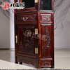 Xiangyunge mahogany furniture Indonesian black rosewood scientific name broad-leaf rosewood flower and bird carving wine cabinet Chinese multi-functional solid wood triangle cabinet storage cabinet