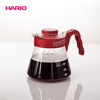 HARIO Japanese hand brewing coffee set grinder hand brewing pot set home hand grinder coffee powder grinder gray and white set 1-4 servings + red grinder