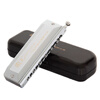Guoguang 12-hole 48-note round mouthpiece chromatic harmonica (silver)