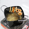 Chuidahuang Milk Pot Japanese Tempura Fryer Household Fryer + Oil Filter Rack Fine Iron Pot Can Fry or Boil 20cm