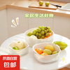 Double-layer drain basket kitchen supplies sink basin for living room and tea house with fruit and fruit plate basket basin for washing vegetables PET white drain basket small size 1