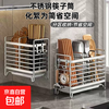 Kitchen rack stainless steel chopstick holder countertop wall hanging with drain tray stainless steel chopstick holder three compartments