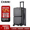 DELETE2025 new multifunctional large-capacity trolley password suitcase smoke gray 20 inches