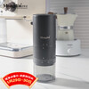 Mongdio bean grinder electric coffee bean grinder portable rechargeable steel core grinder button type externally adjustable 38-speed steel core - black
