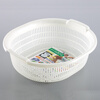 SP SAUCE Japan imported vegetable sink kitchen drain basket washing basin dish storage basket combination of 2 pieces white Japanese SANADA