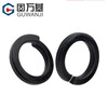 Guwanji 8.8 grade iron black thickened open elastic washer widened spring washer flat washer elastic washer flat washer national standard M16 50 pieces 8.8 grade black