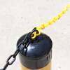 Quxing plastic black and yellow chain 3 meters reflective warning column isolation chain roadblock road cone safety protection chain