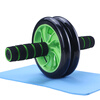 Mentojia Abdominal Wheel Abdominal Muscle Wheel Household Silent Abdominal Machine Double-Wheel Roller Abdominal Fitness Equipment Set Double Wheel Green (Wheel Diameter Approximately 16.5CM)