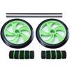 Mentojia Abdominal Wheel Abdominal Muscle Wheel Household Silent Abdominal Machine Double-Wheel Roller Abdominal Fitness Equipment Set Double Wheel Green (Wheel Diameter Approximately 16.5CM)