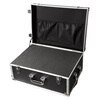 BORY Trolley Tool Box Aluminum Alloy Tool Box Large Photography Box Camera Case Trolley Instrument Display Box Matt Black Heavy Duty Trolley Tool Box 65*43*31CM