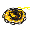 Quxing plastic black and yellow chain 3 meters reflective warning column isolation chain roadblock road cone safety protection chain