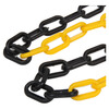Quxing plastic black and yellow chain 3 meters reflective warning column isolation chain roadblock road cone safety protection chain