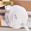 Beiyu English-style pure white ceramic hand-brewed large coffee pot bone china palace afternoon tea teapot tea kettle teapot household Austrian coffee pot (milk white)