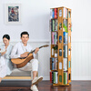 Trojan simple multi-layer rotating bookshelf household floor-standing modern storage rack storage storage rack display rack study picture book rack upgraded thickened version - six layers