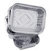 Jinghui Sichuang tin foil box thickened 410ml rectangular picnic disposable camping picnic tin foil tray 20 pieces