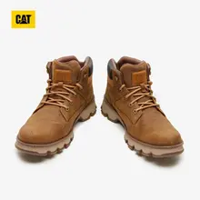 Catカーターワークシューズマーティンブーツメンズシューズメンズブーツカウレザーカジュアルワークシューズ滑り止め耐摩耗性カジュアルブーツ ミッドトップシューズダークブラウン41